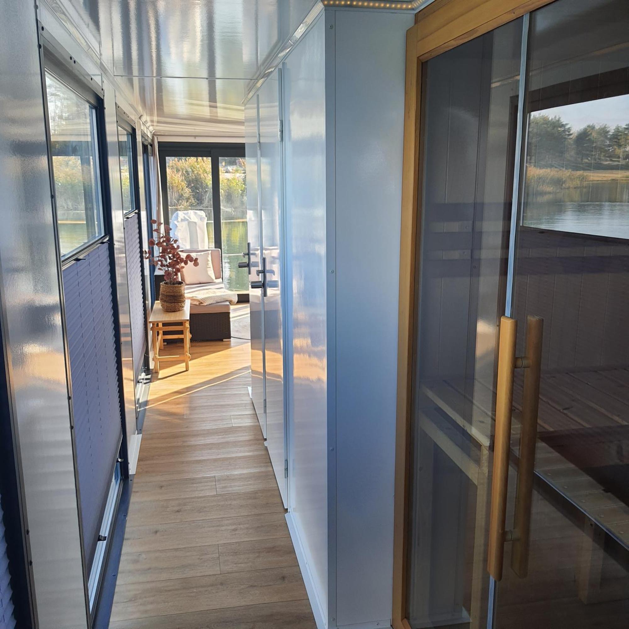 Schwimmende Ferienwohnung Sundowner Elsterheide Exterior foto